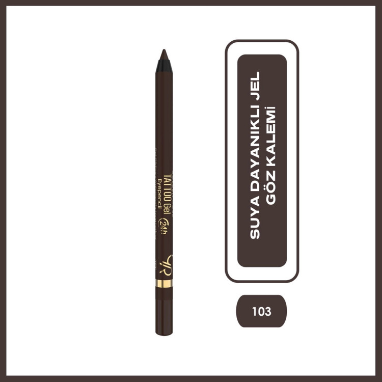مداد چشم ضدآب تتو ژل قهوه ای شماره ۱۰۳ tattoo gel eyepencil